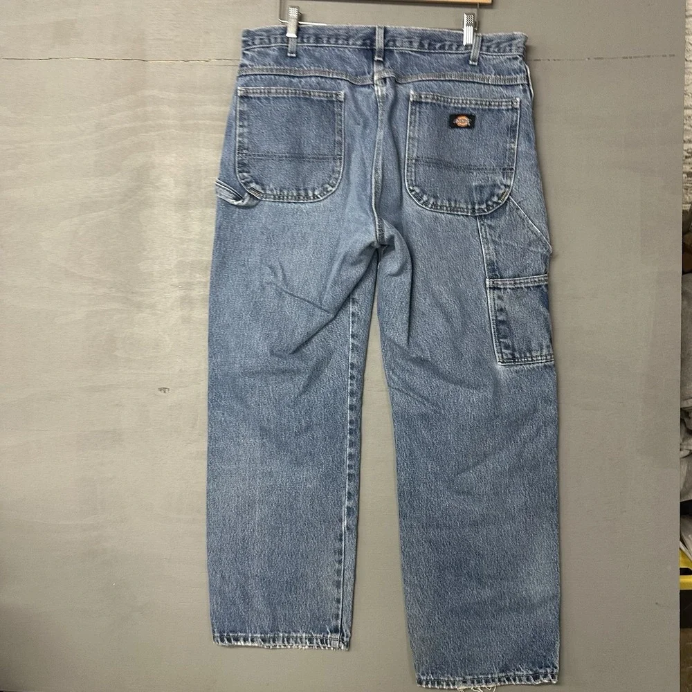 Dickies Men's Carpenter Work Pants Faded Blue Relaxed‎ Fit 36X30